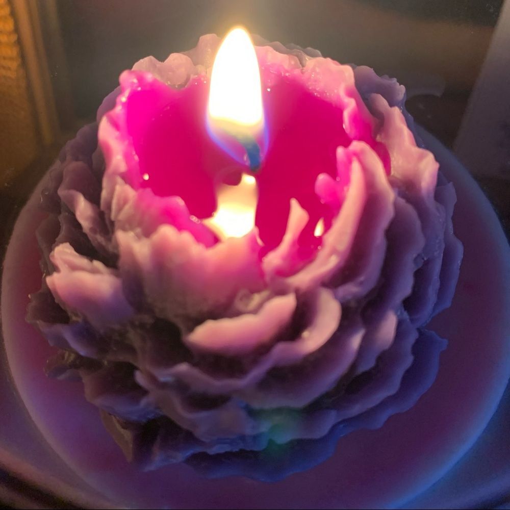 Organic 100% Soy Candle Peonies Love - Picture 4 of 4